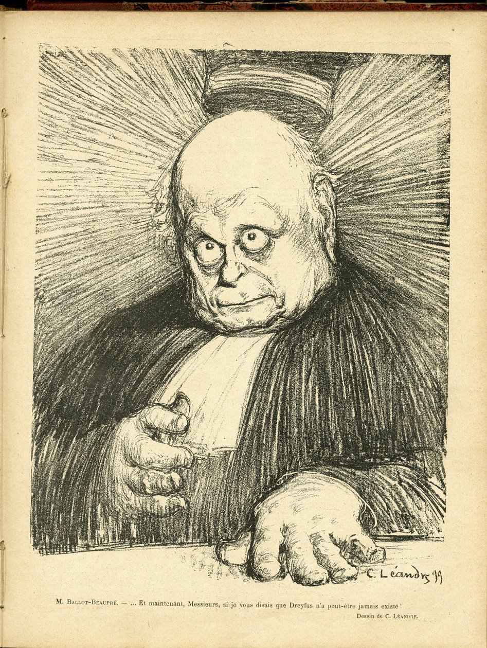 Illustration of Charles Leandre in Le Rire by Charles Leandre
