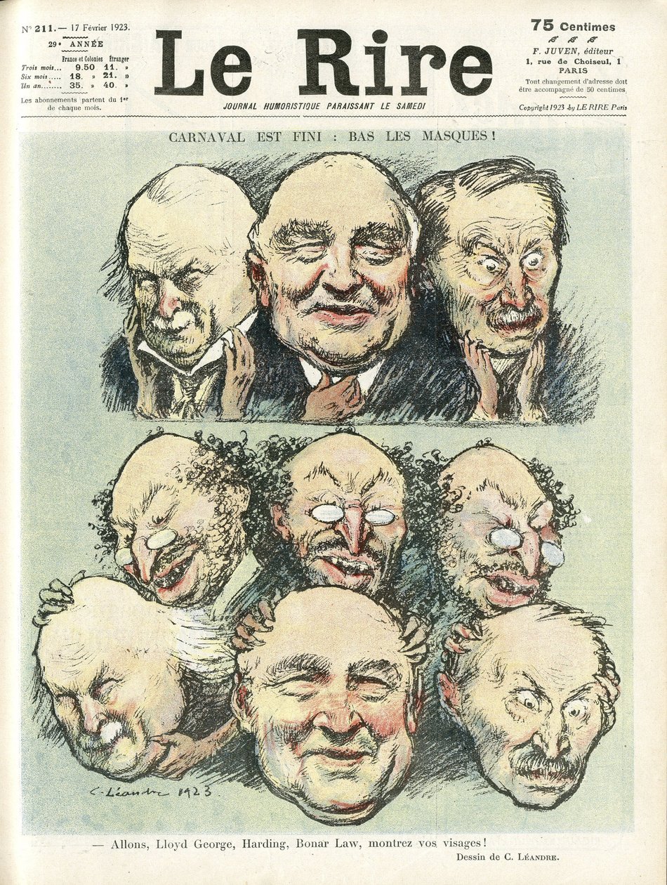 Illustration of Charles Leandre for the Cover of Le Rire