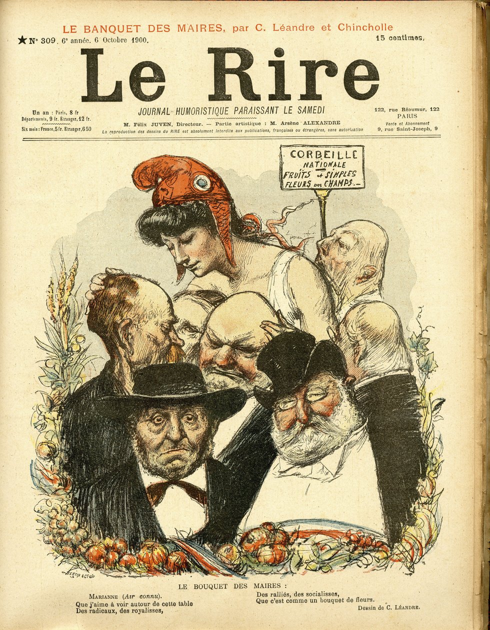 Illustration of Charles Leandre for the Cover of Le Rire