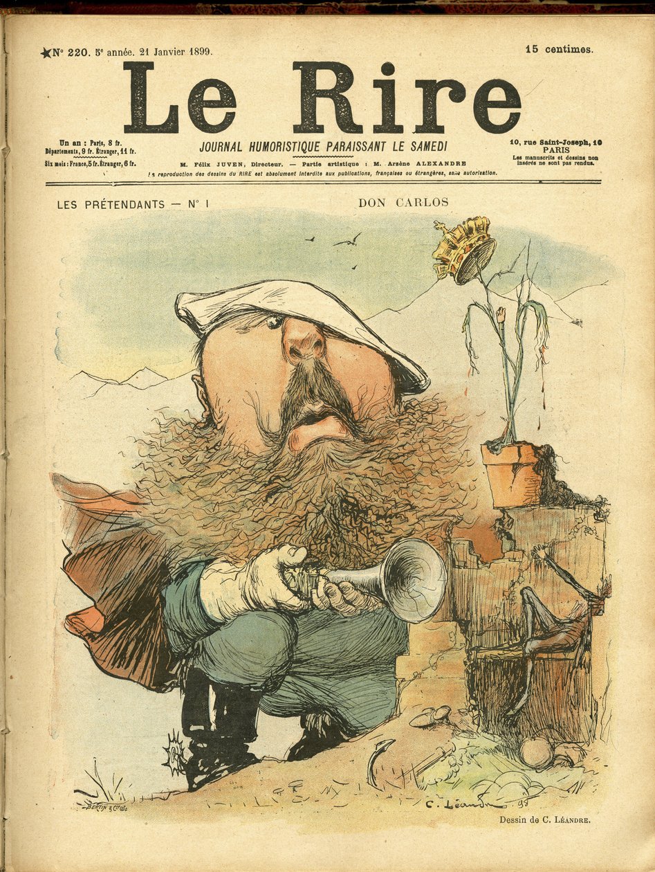 Illustration by Charles Leandre for the Cover of Le Rire