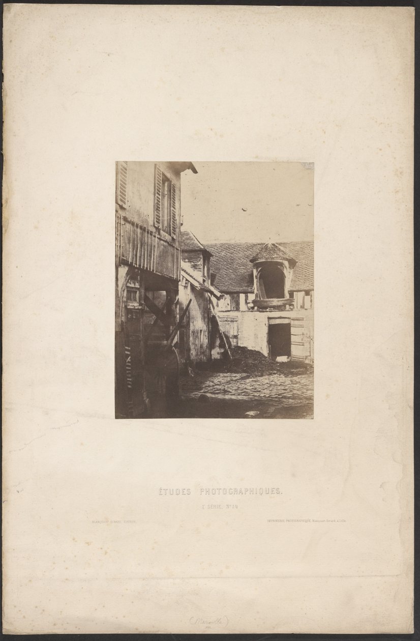 Courtyard of a Farmhouse by Charles Marville