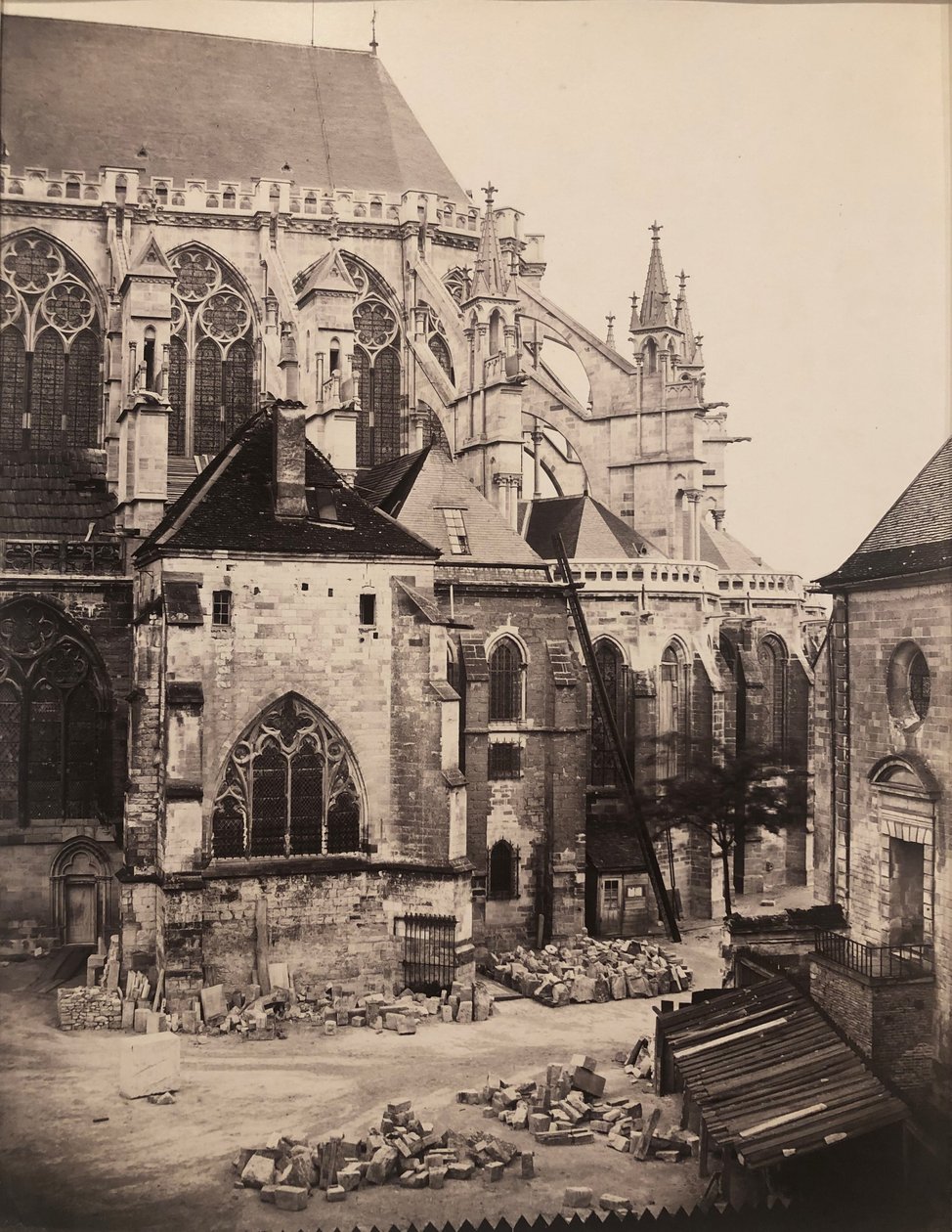 East End, Troyes Cathedral under Restoration, France by Charles Marville
