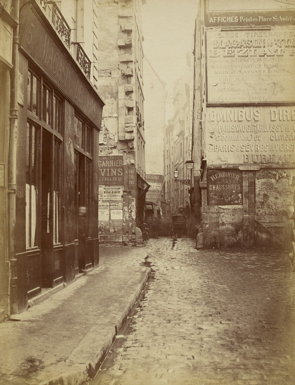 Rue Tirechappe, view taken from Rue Saint-Honoré by Charles Marville