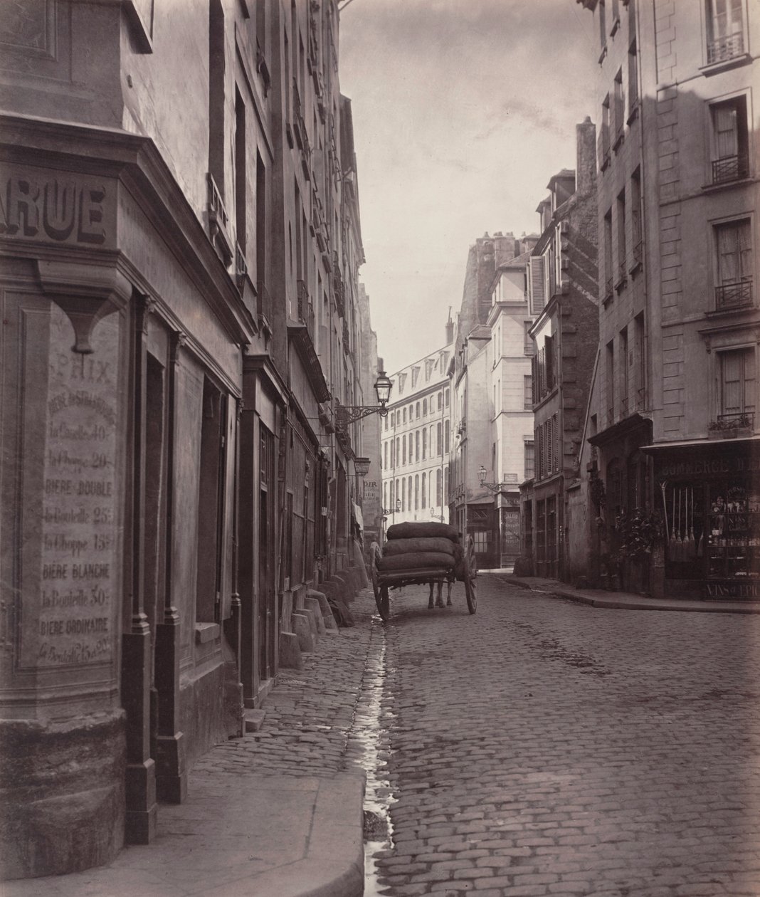 Rue de la Bûcherie, from the Cul-de-sac Saint-Ambroise (Fifth Arrondissement) by Charles Marville