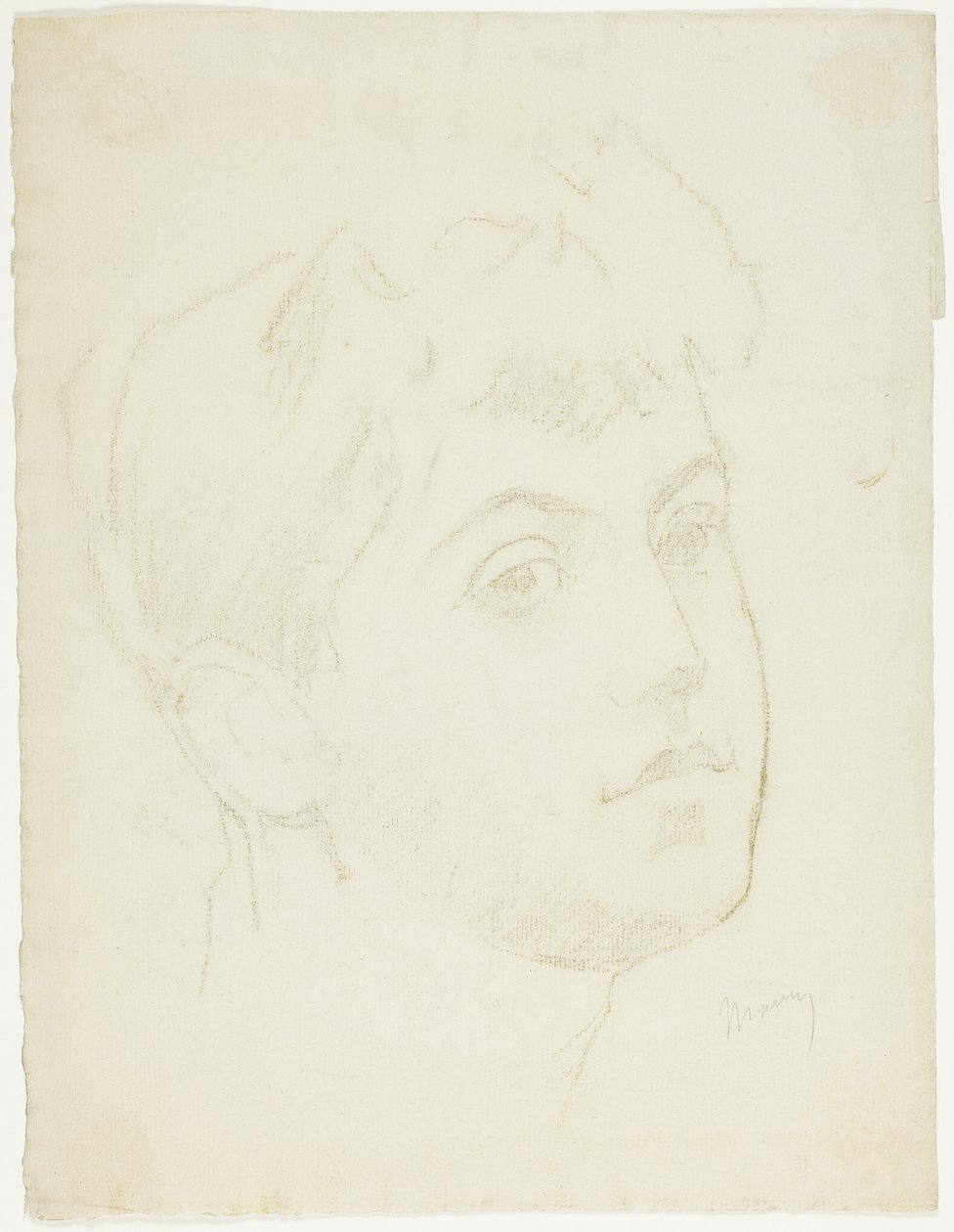 Portrait Head of a Young Woman by Charles Maurin