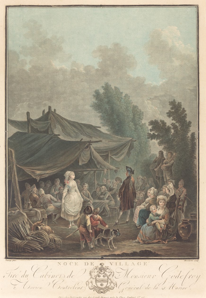 Village Wedding by Charles Melchior Descourtis after Nicolas Antoine Taunay