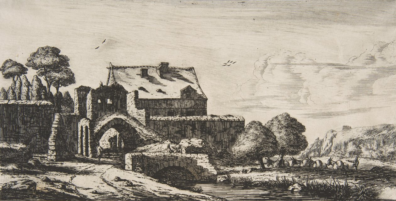 A Water-mill near Saint-Denis by Charles Meryon