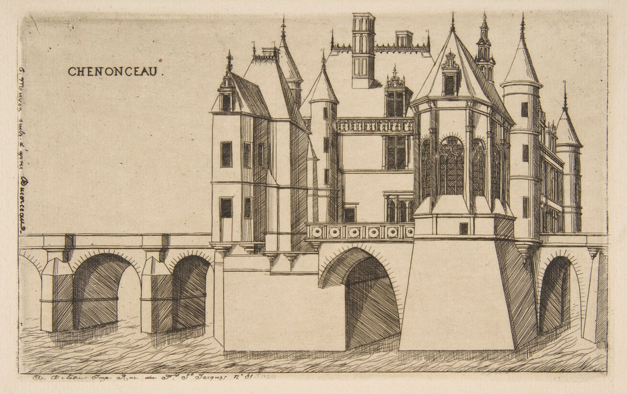 Château de Chenonceau, No 2 by Charles Meryon