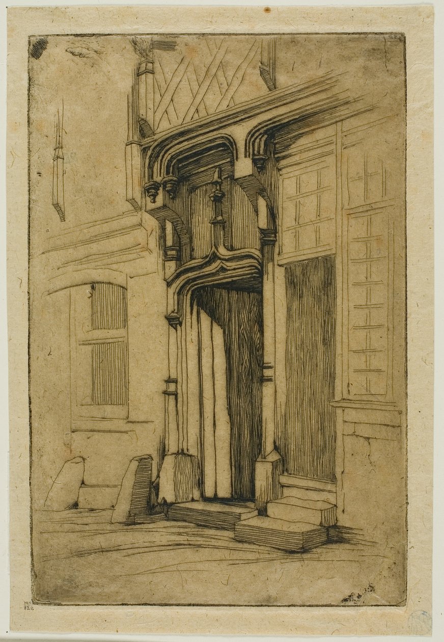 Doorway of an Ancient Convent, in the rue Mirabeau, Bourges by Charles Meryon