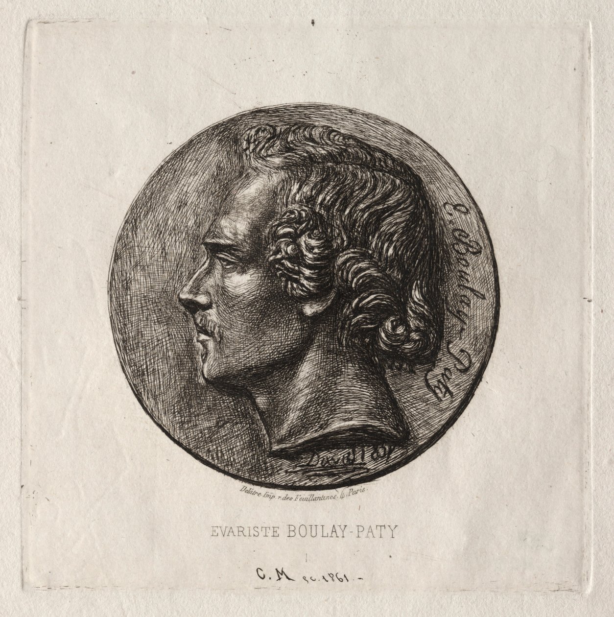 Evariste Boulay-Paty, a Poet by Charles Meryon