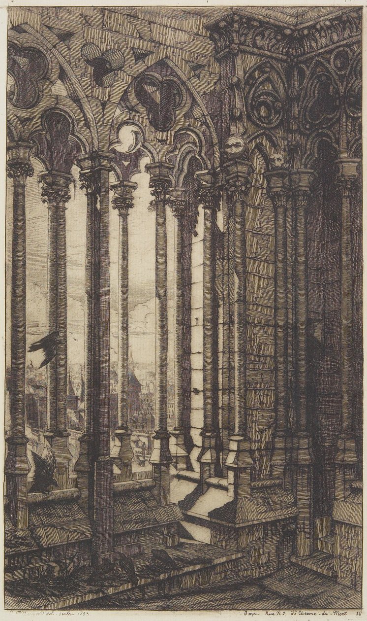 Gallery of Notre-Dame by Charles Meryon