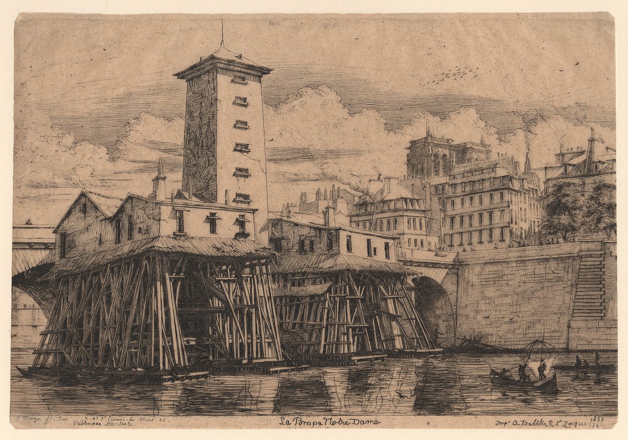 The Notre-Dame Pump by Charles Meryon
