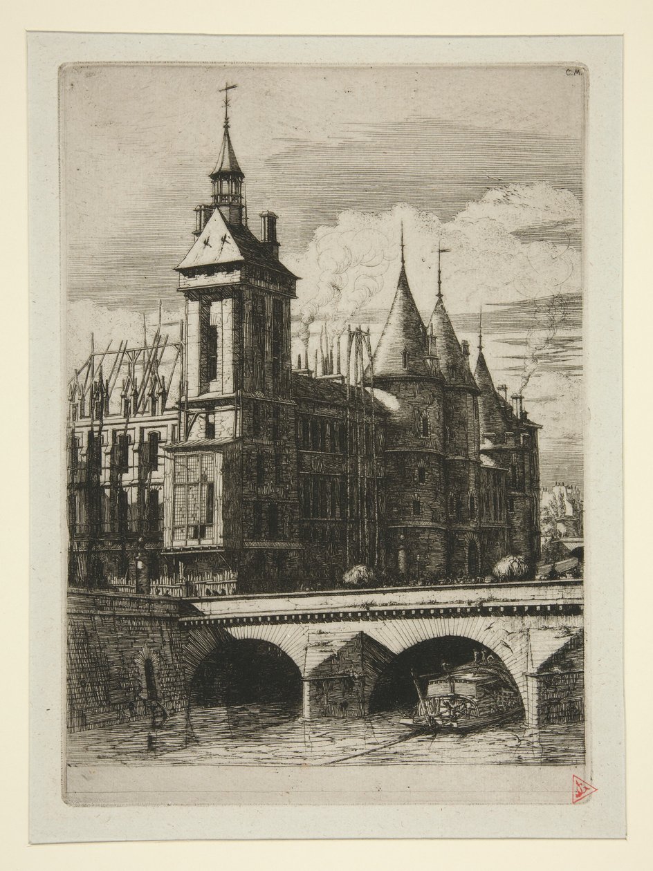 The Clock Tower, Paris by Charles Meryon