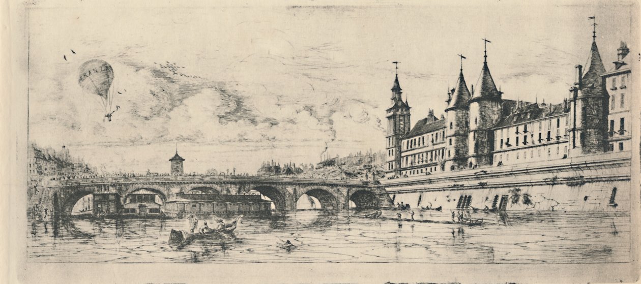 Le Pont-Au-Change 2nd State by Charles Meryon