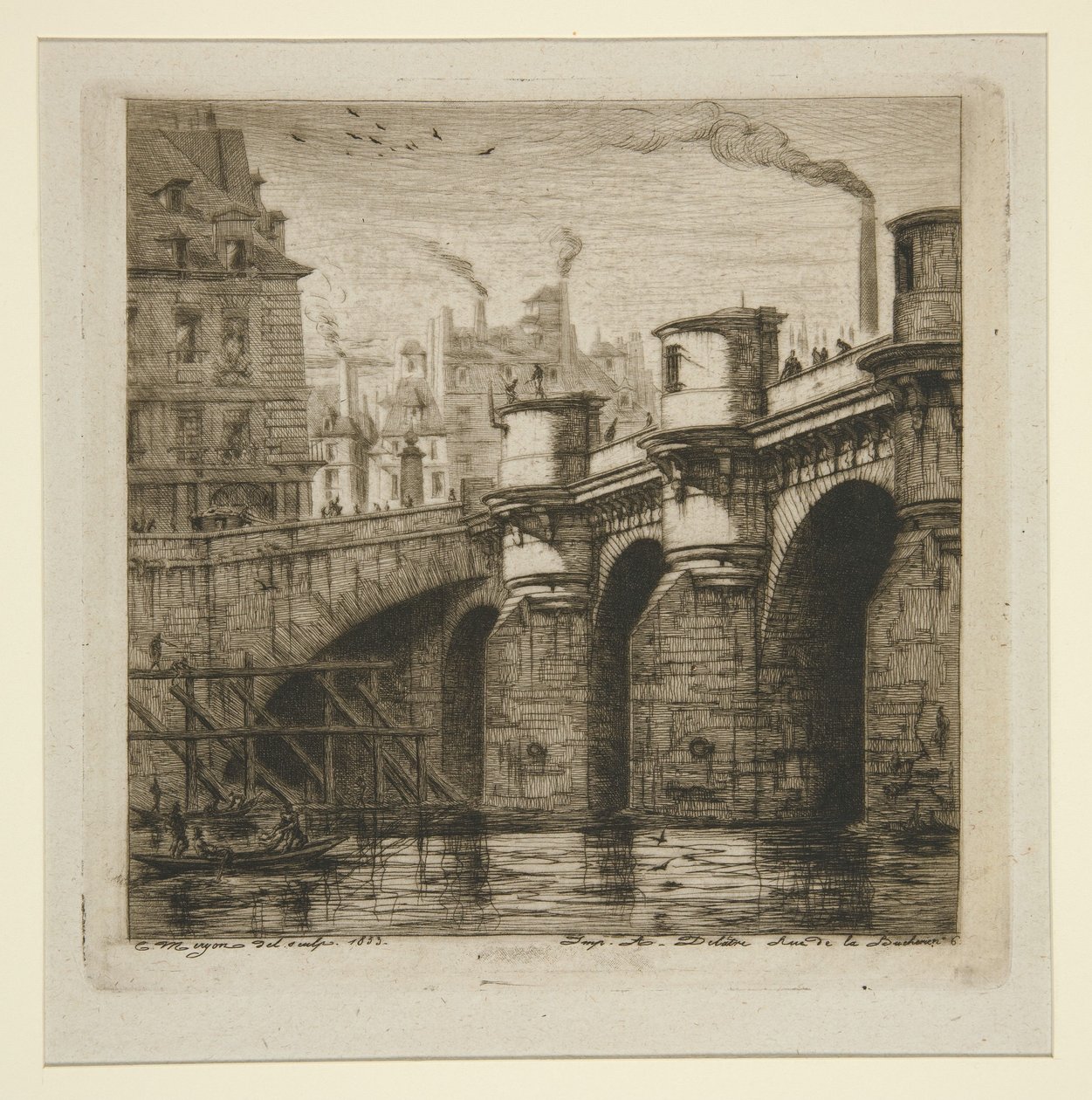 The Pont-Neuf by Charles Meryon
