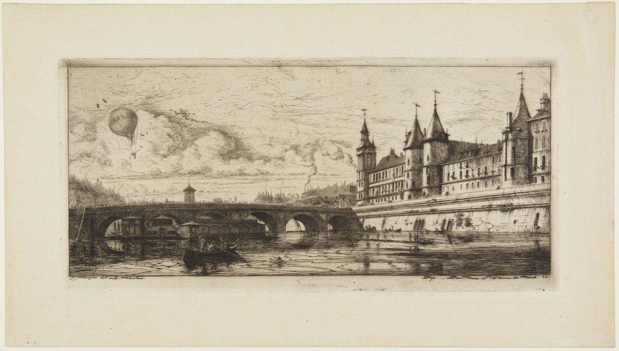 The Pont-au-Change by Charles Meryon