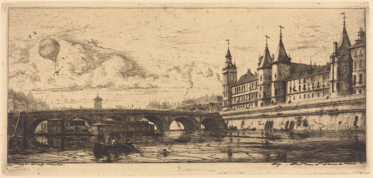 Pont-au-Change, Paris by Charles Meryon