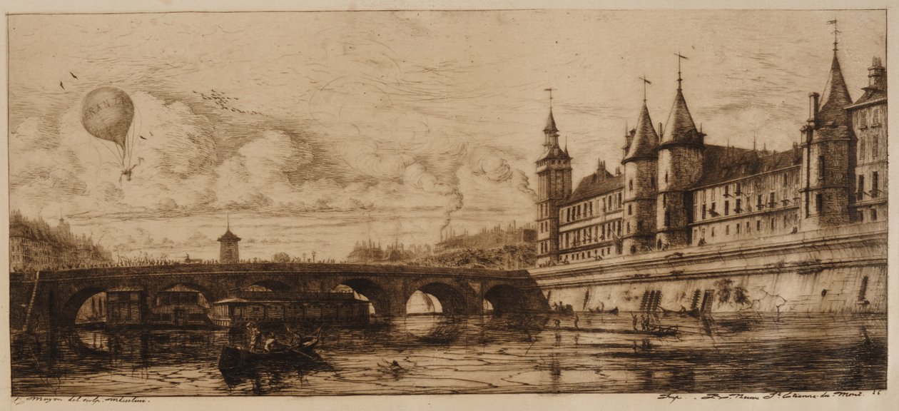 Pont au Change, Paris by Charles Meryon