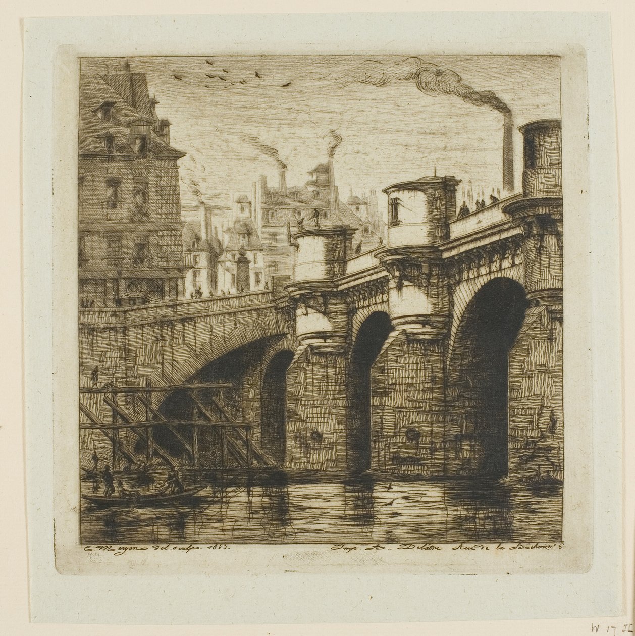 Pont-Neuf, Paris by Charles Meryon