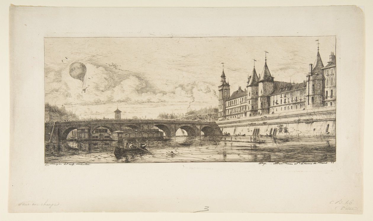 Pont-au-change, Paris by Charles Meryon