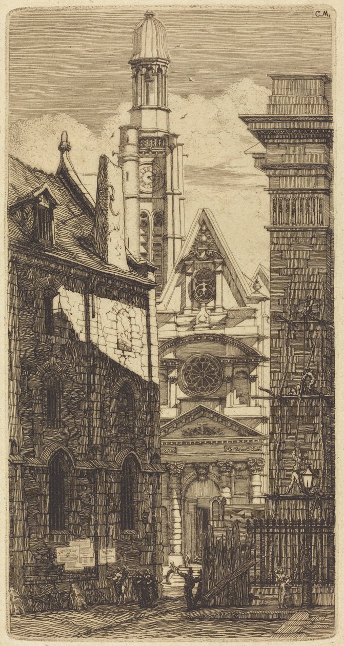 Saint-Etienne-du-Mont, Paris by Charles Meryon