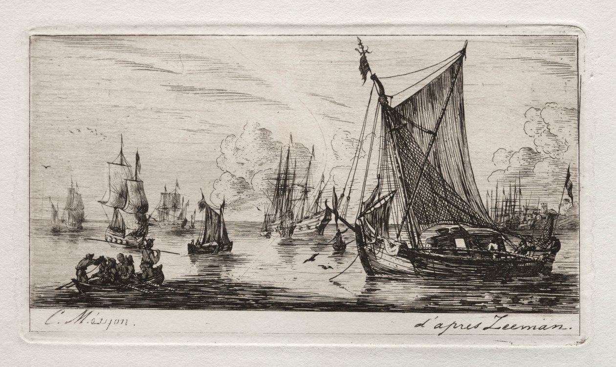 South Sea Fishers by Charles Meryon