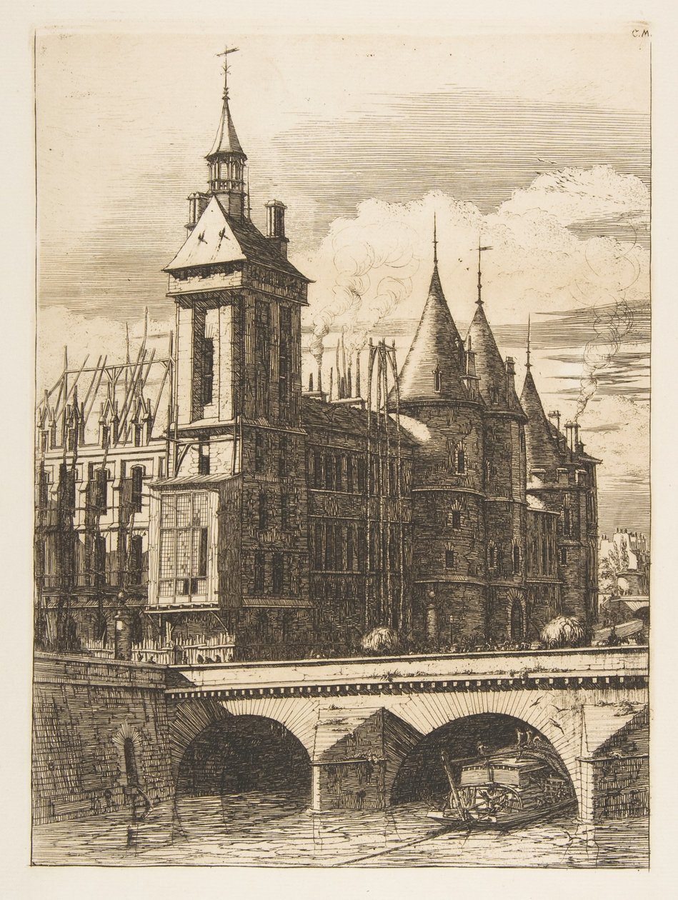 The Clock Tower, Paris by Charles Meryon