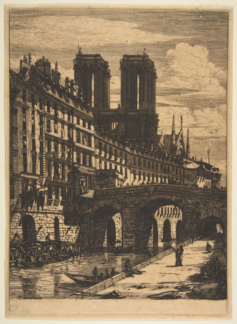 The Petit Pont, Paris by Charles Meryon
