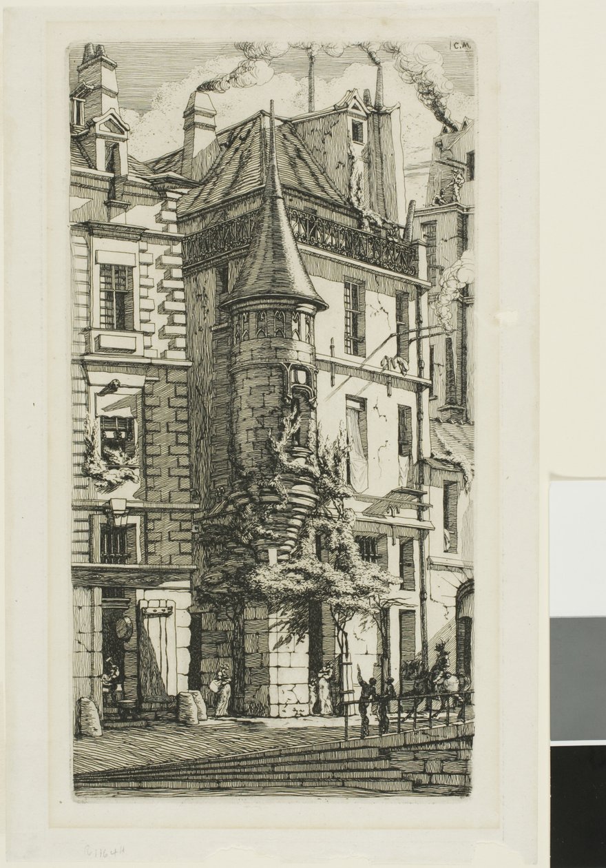 Tourelle de la rue de la Tixeranderie by Charles Meryon