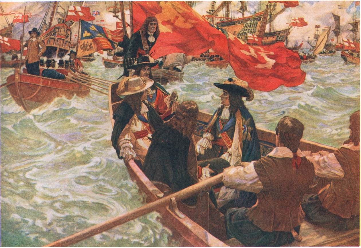 Homecoming of Charles II, from Cassells History of the British People by Charles Murray Padday