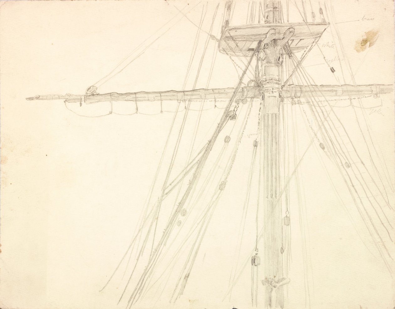 Mast and Rigging (detail) by Charles Napier Hemy