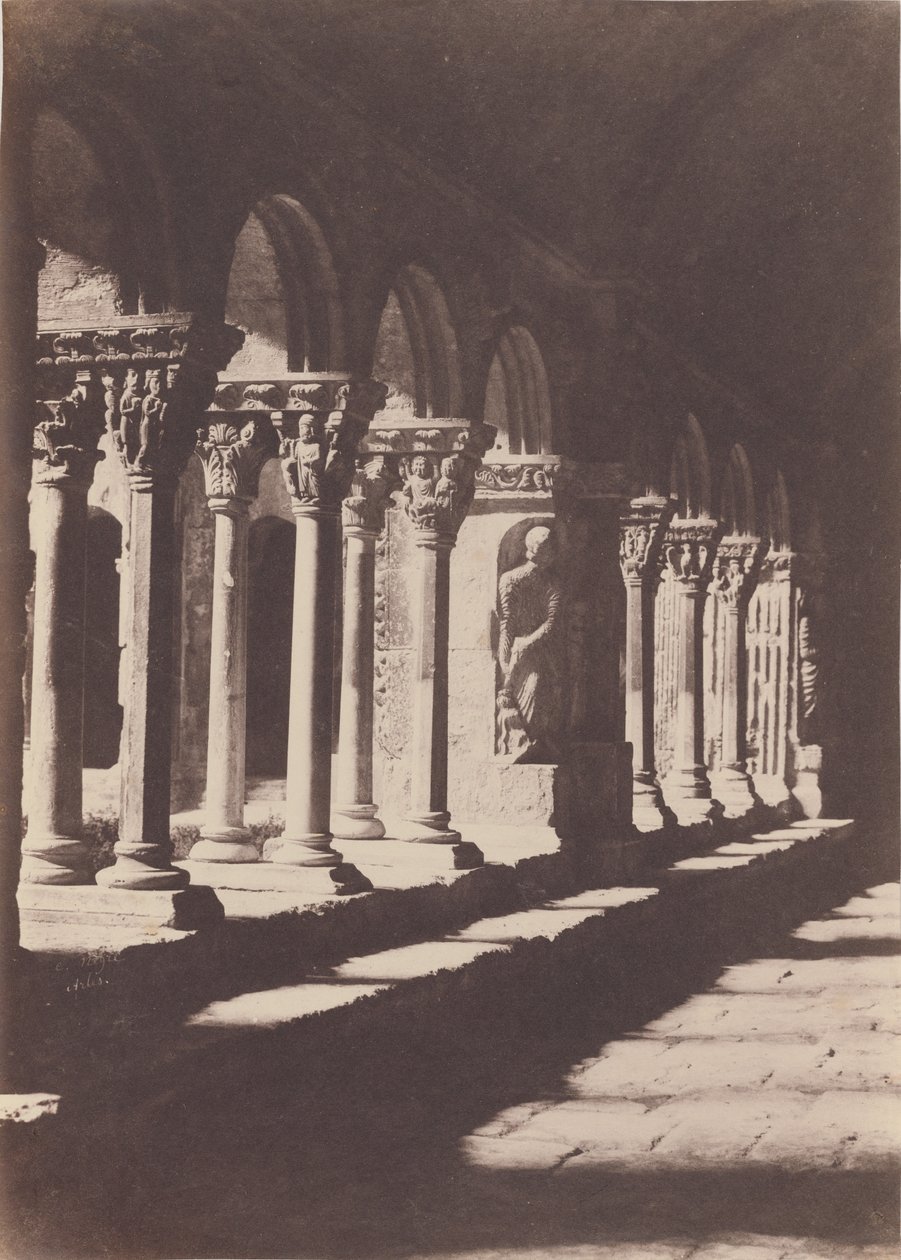 An Aisle of the Cloister of Saint Trophime, Arles by Charles Nègre