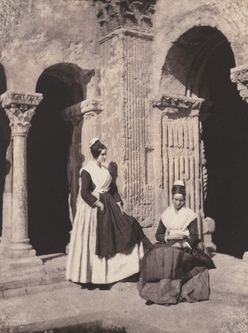 Women from Arles in the Cloisters of Saint Trophime by Charles Nègre
