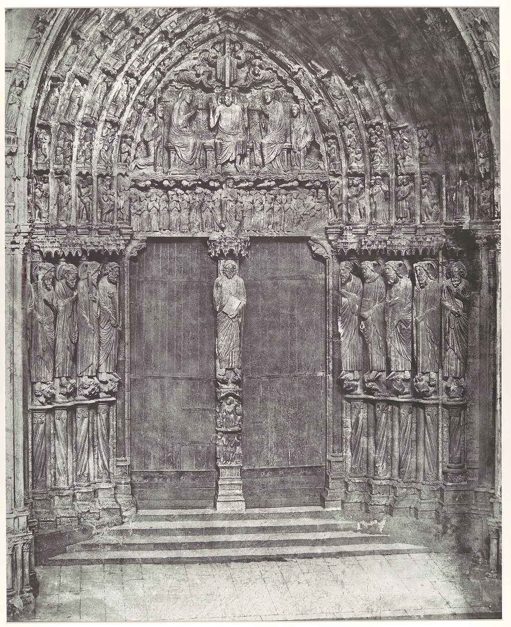 Chartres Cathedral, Central Portal of the South Transept; The Last Judgment by Charles Nègre