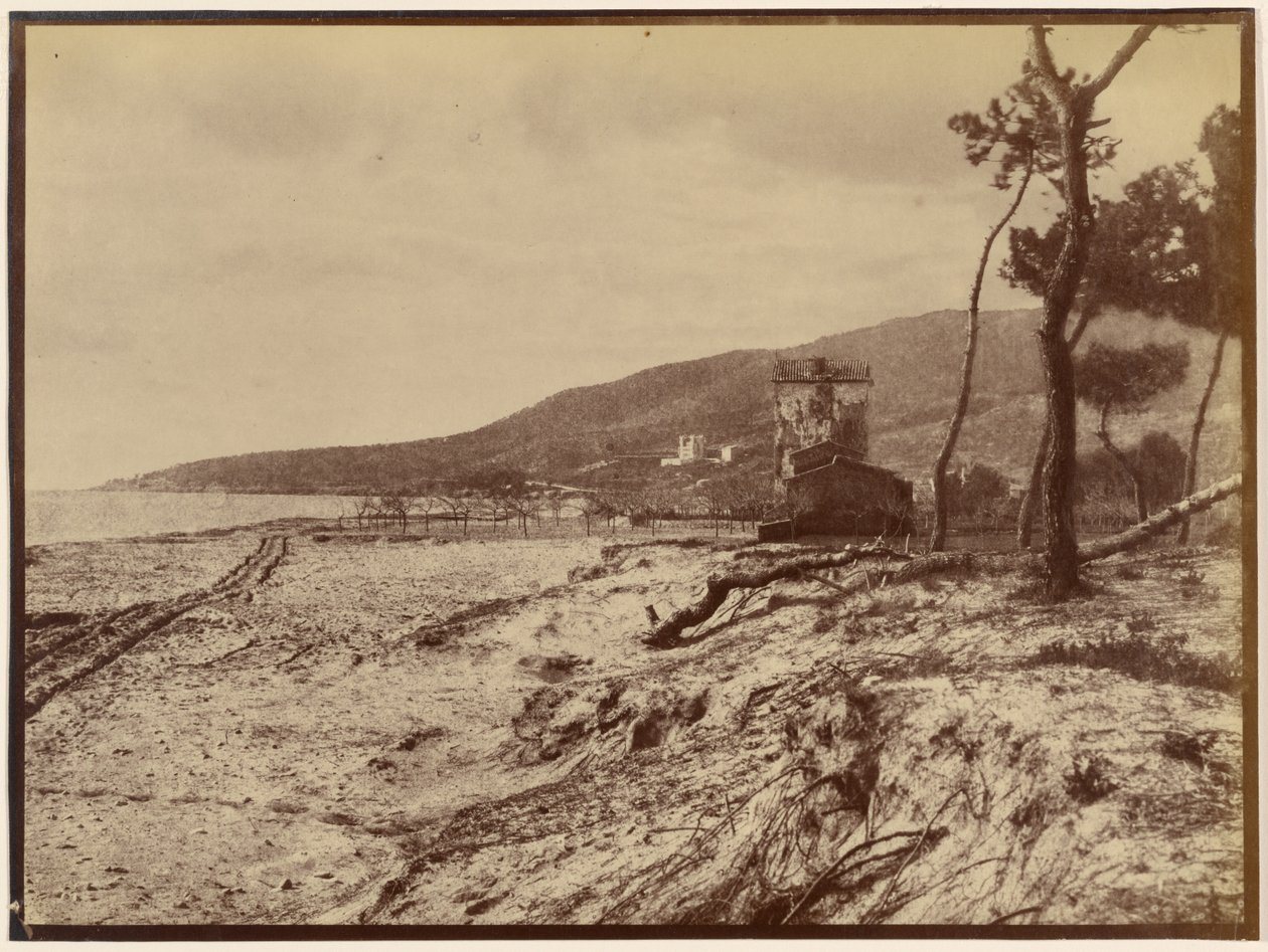 Beach of Golfe-Juan towards Cap de la Croisette by Charles Nègre