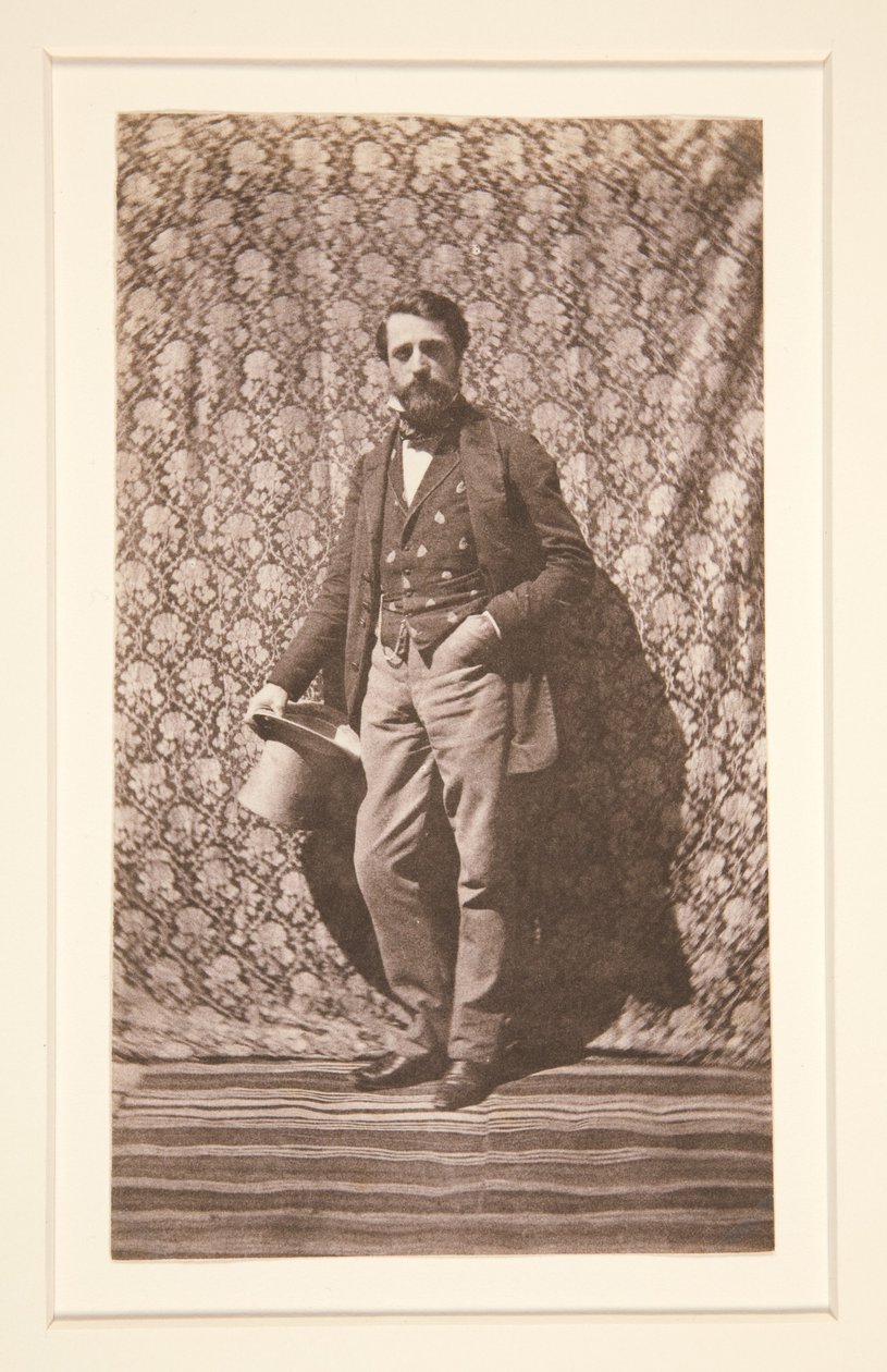 Portrait of a Standing Man with a Hat by Charles Nègre