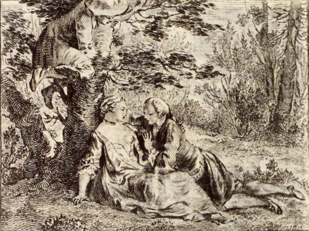 The Villager Looking for His Calf by Charles Nicolas Cochin