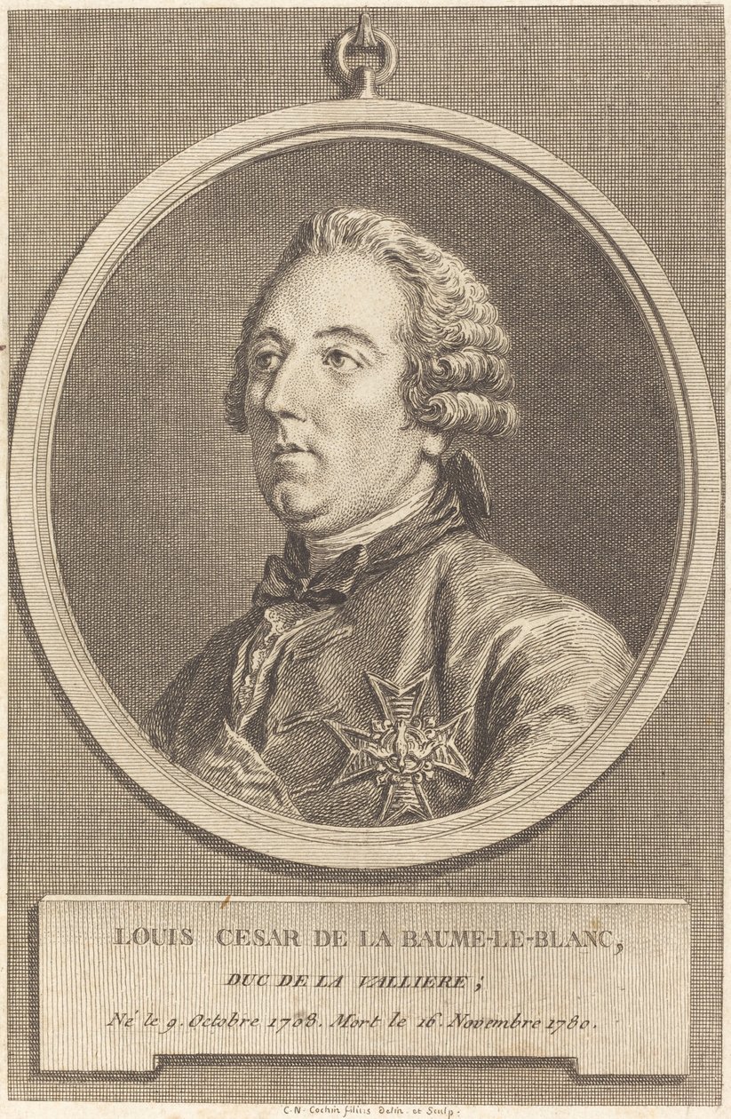 Louis Cesar de La Baume-le-Blanc by Charles Nicolas Cochin II