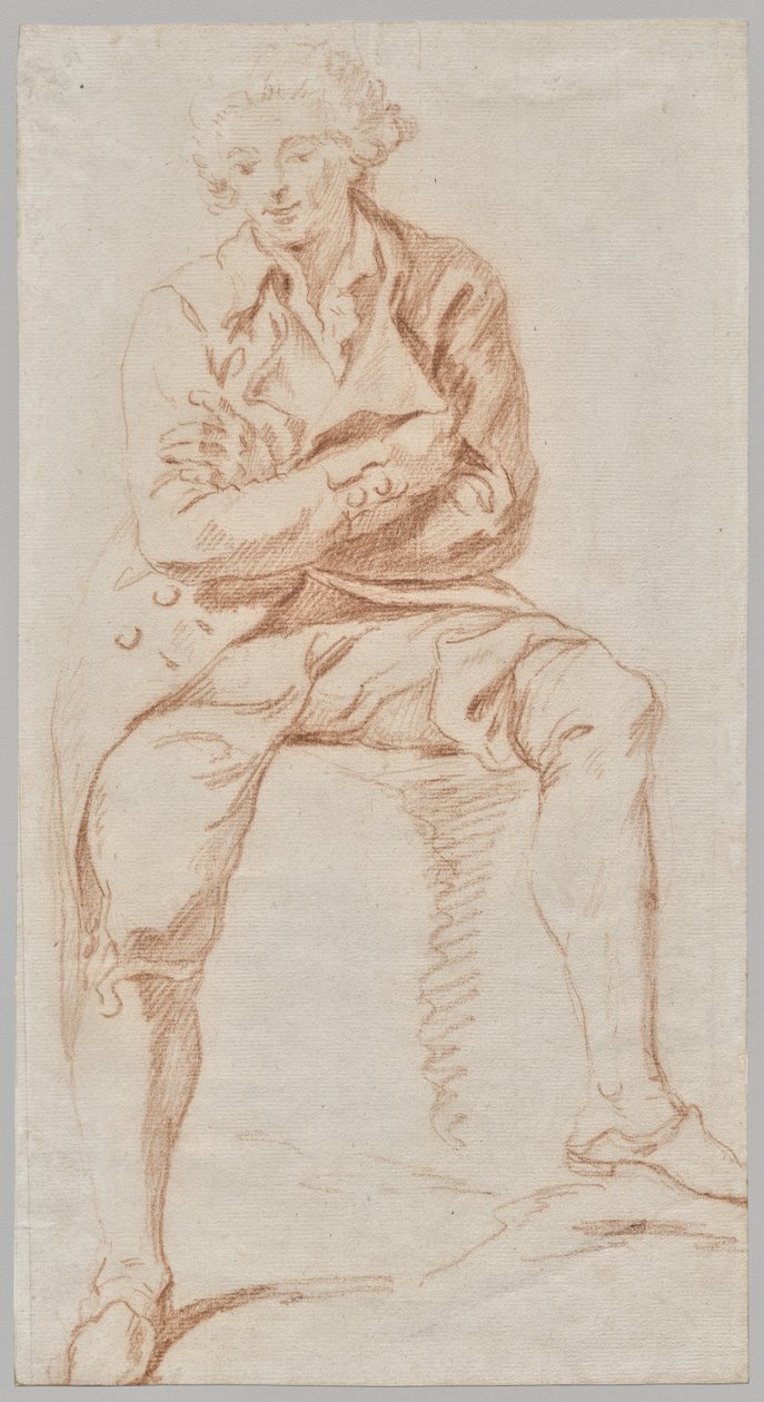 A Man Seated on the Edge of a Table by Charles Parrocel
