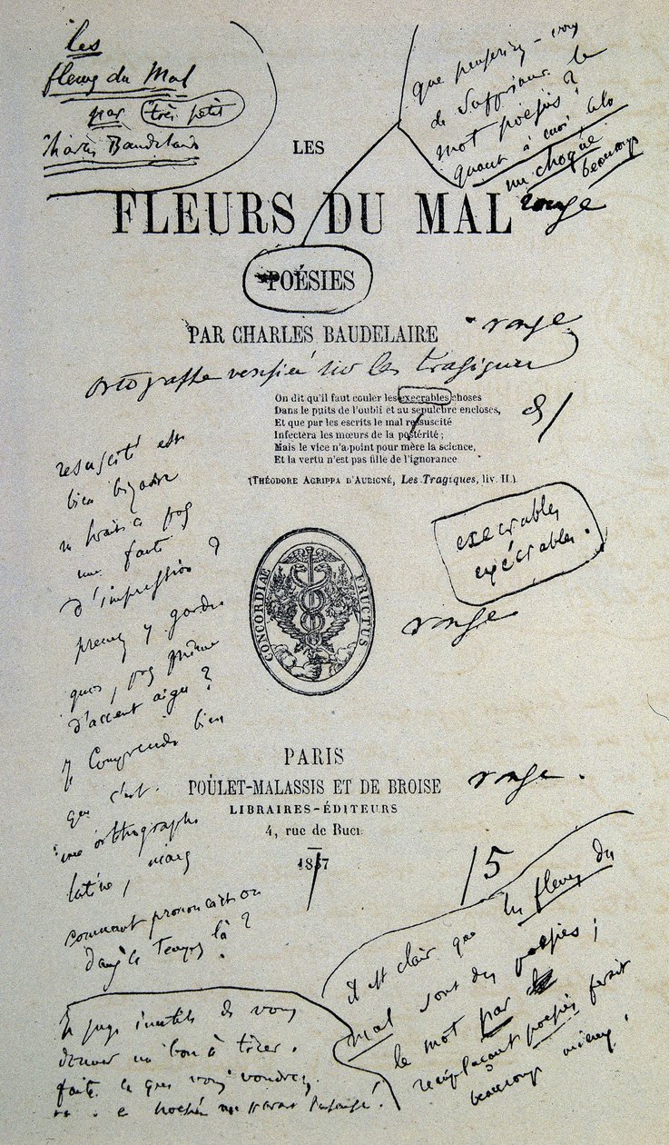 Good to draw from “Fleurs du Evil”, annotated by Charles Baudelaire by Charles Pierre Baudelaire
