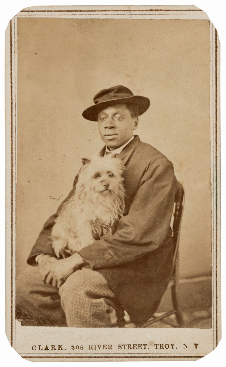 Portrait of a Man and Dog, c. 1860 by Charles R. Clark