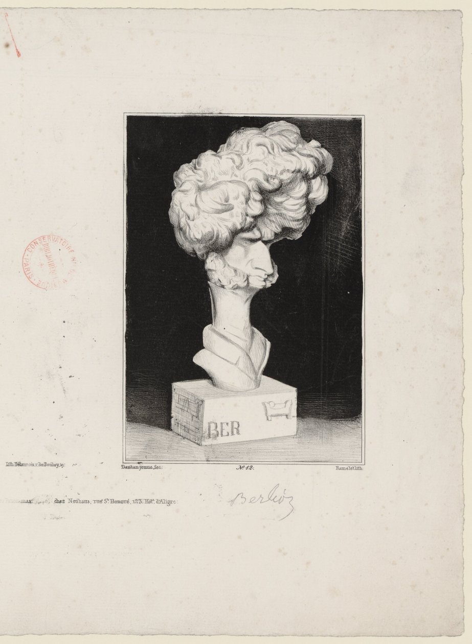 Hector Berlioz (after a bust by Jean-Pierre Dantan) by Charles Ramelet