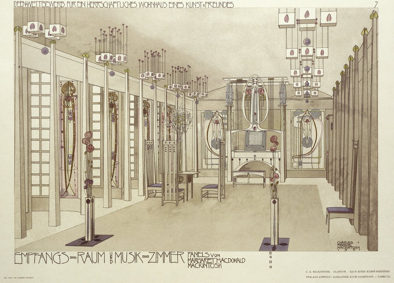アート・デザイン・音楽 Mackintosh to Mollino: Fifty Years of Design for a Music Room, c.1901 by Charles Rennie Mackintosh