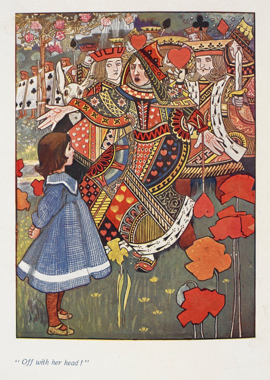 Off with her head. Alice with the Red Queen by Charles Robinson