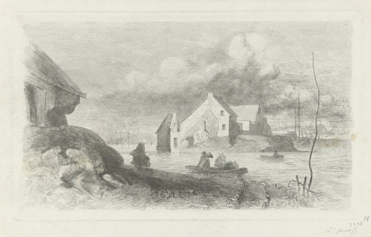 Flood in Lith (Flood Disaster 1855 series) by Charles Rochussen