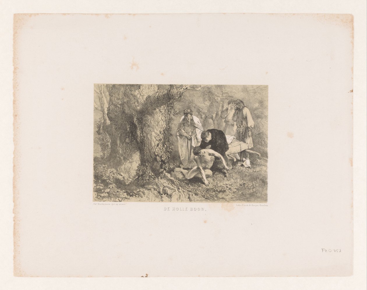 Sick Person Brought to a Hollow Tree by Charles Rochussen