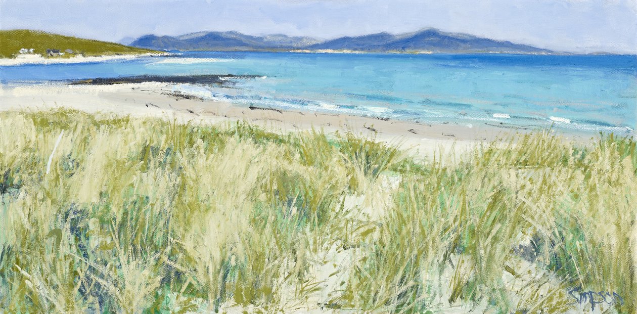 Beach Grasses, Berneray, 2011 by Charles Simpson