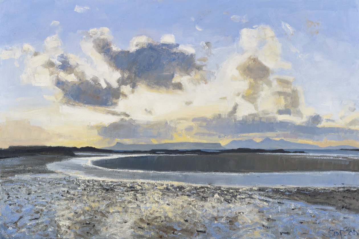 Evening Clouds, Eigg & Rum, 2015 by Charles Simpson