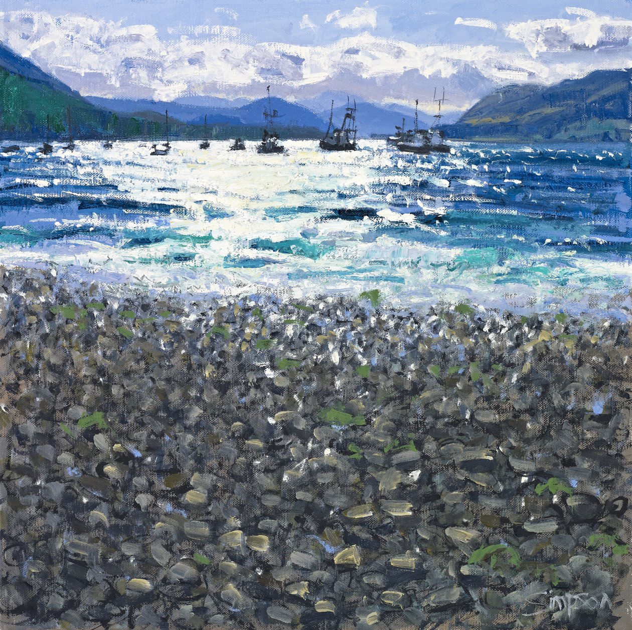 Ullapool Shore, 2011 by Charles Simpson