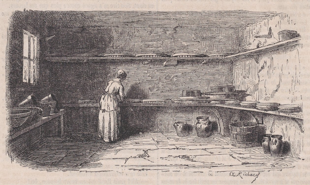 A Dairy, from Le Magasin Pittoresque by Charles Tamisier